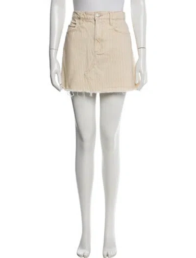 Pre-owned Frame Mini Skirt In Neutral