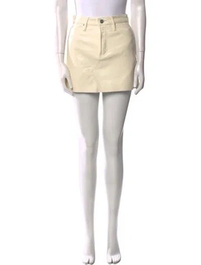 Pre-owned Frame Mini Skirt In Neutral