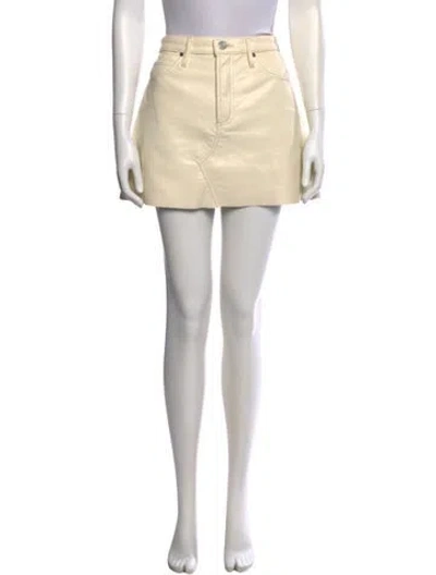 Pre-owned Frame Mini Skirt In Neutral