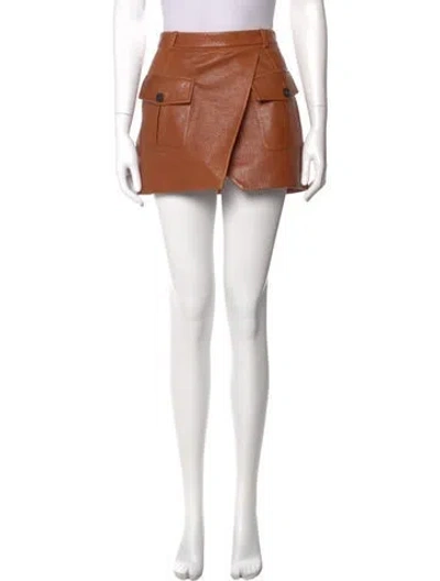 Pre-owned Frame Mini Skirt In Neutral