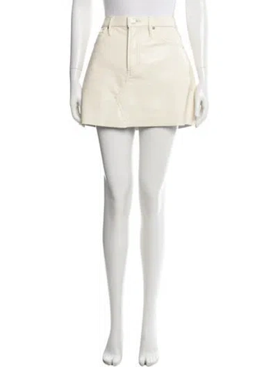Pre-owned Frame Mini Skirt In Neutral