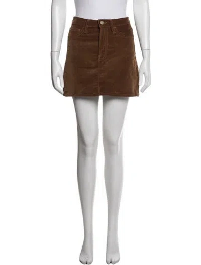 Pre-owned Frame Mini Skirt In Neutral