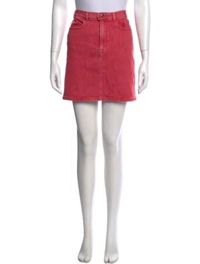 Pre-owned Frame Mini Skirt In Red