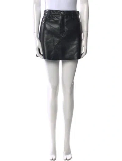 Pre-owned Frame Mini Skirt W/ Tags In Black