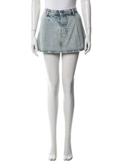 Pre-owned Frame Mini Skirt W/ Tags In Blue