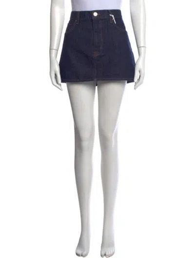 Pre-owned Frame Mini Skirt W/ Tags In Blue