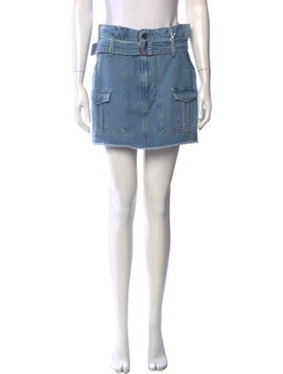 Pre-owned Frame Mini Skirt W/ Tags In Blue