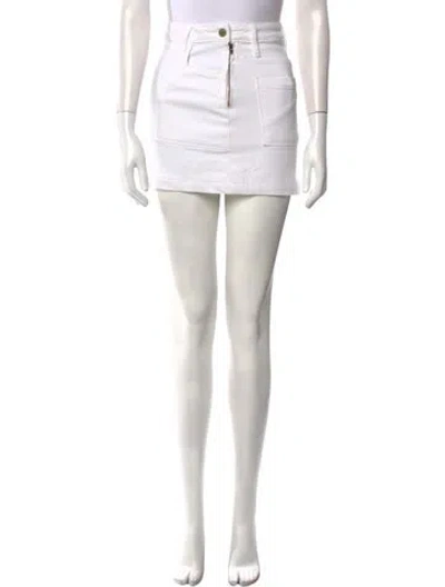 Pre-owned Frame Mini Skirt In White