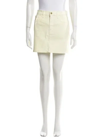 Pre-owned Frame Mini Skirt In White