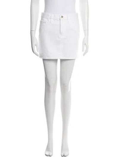 Pre-owned Frame Mini Skirt In White