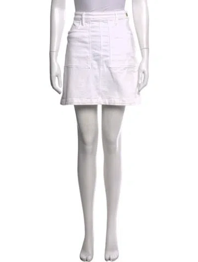 Pre-owned Frame Mini Skirt In White