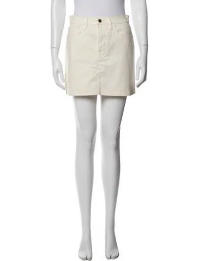 Pre-owned Frame Mini Skirt In White