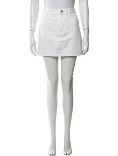 Pre-owned Frame Mini Skirt In White