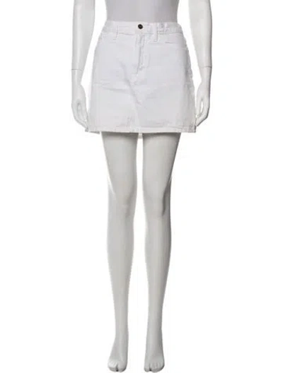 Pre-owned Frame Mini Skirt In White