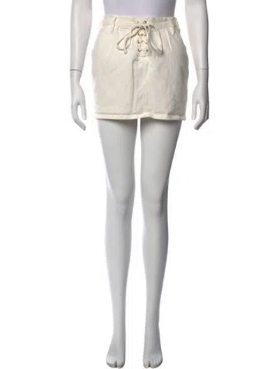 Pre-owned Frame Mini Skirt In White
