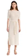 Frame Mixed Stitch Sweater Dress Cream In Cream