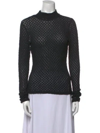 Pre-owned Frame Mock Neck Sweater In Black