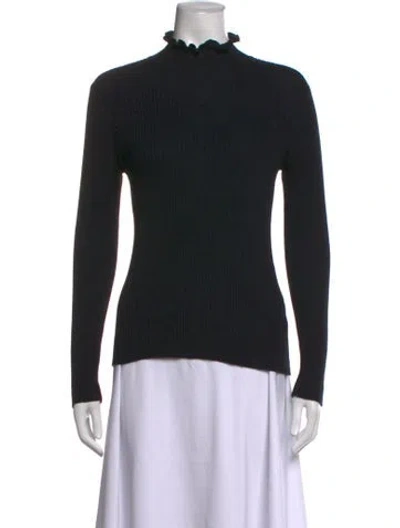 Pre-owned Frame Mock Neck Sweater In Black