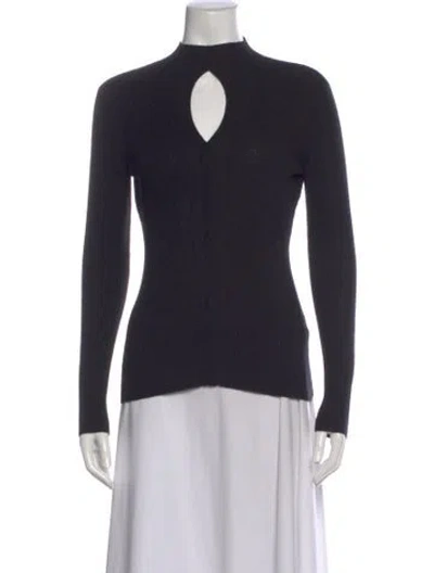 Pre-owned Frame Mock Neck Sweater In Blue