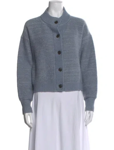 Pre-owned Frame Mock Neck Sweater In Blue