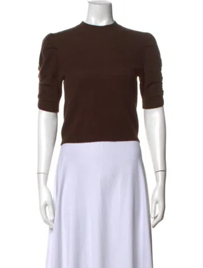 Pre-owned Frame Mock Neck Sweater In Brown