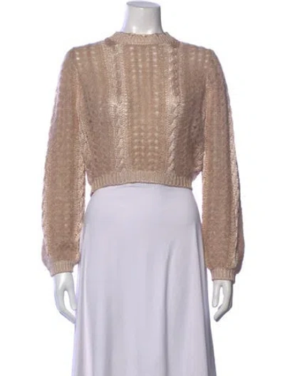Pre-owned Frame Mock Neck Sweater In Brown