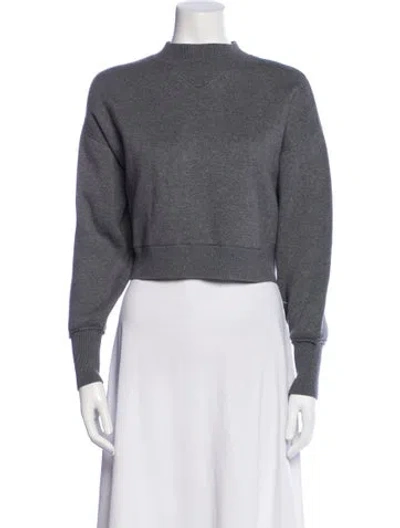Pre-owned Frame Mock Neck Sweater In Gray