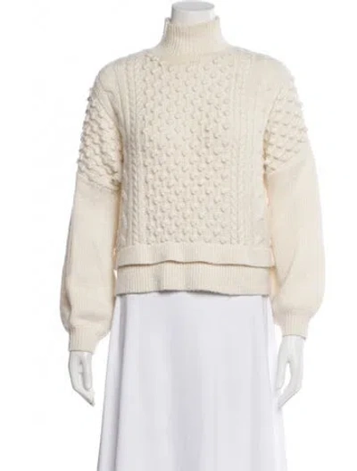Pre-owned Frame Mock Neck Sweater In Neutral