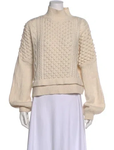 Pre-owned Frame Mock Neck Sweater In Neutral