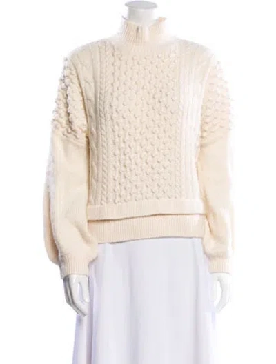 Pre-owned Frame Mock Neck Sweater In Neutral