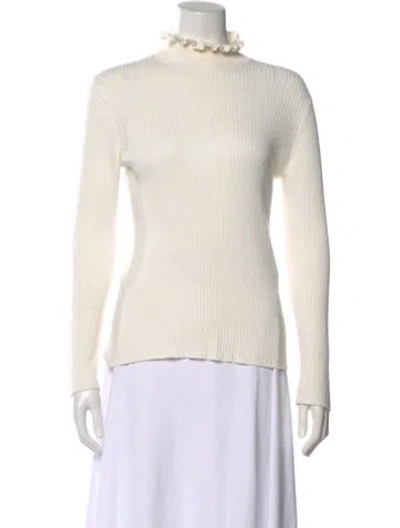 Pre-owned Frame Mock Neck Sweater In Neutral