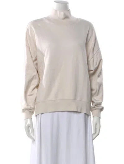 Pre-owned Frame Mock Neck Sweater In Neutral