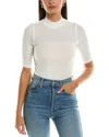 Frame Mock Neck T-shirt In White