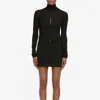 Frame Mod Mini Dress In Black In Multi