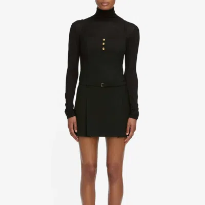 Frame Mod Mini Dress In Black