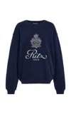 Frame Ritz Crew Neck Sweatshirt In Blue