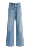 Frame Off-duty Stroll High-rise Wide-leg Jeans In Blue