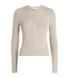FRAME MODAL RIBBED HENLEY T-SHIRT