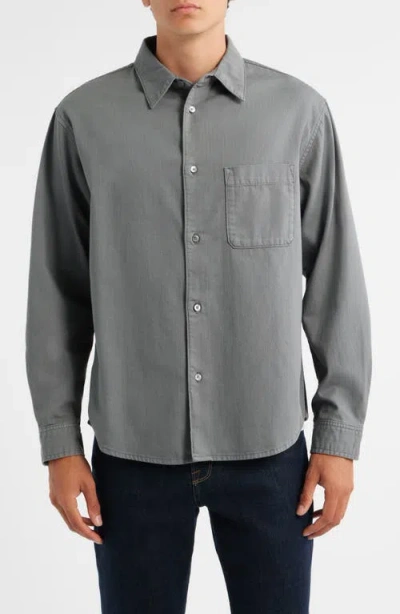 Frame Modern Button-up Shirt In Gray