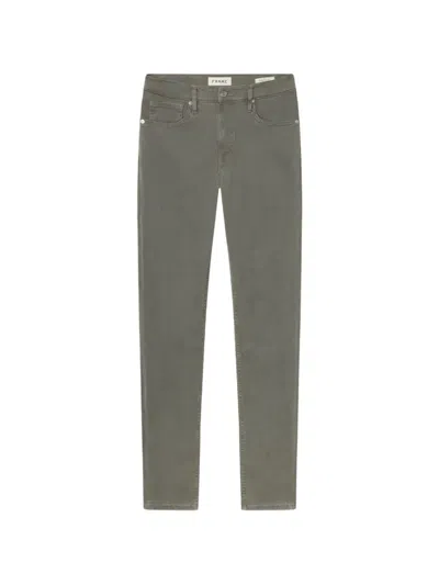 Frame Modern Button-fastening Straight Jeans In Green