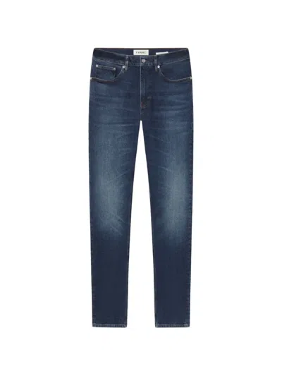 Frame Modern Faded Straight-leg Jeans In Blue