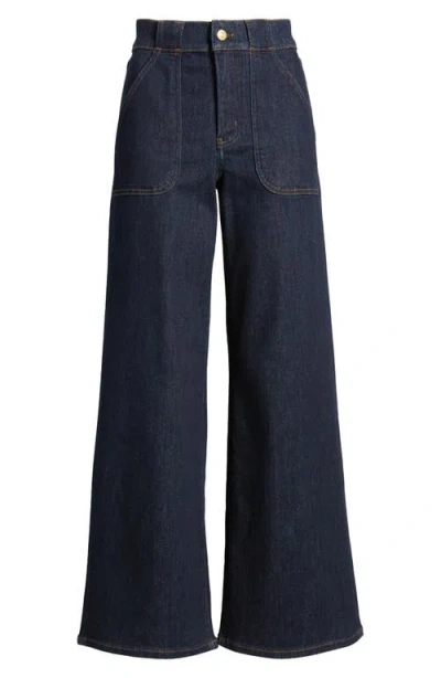 Frame Modern High Waist Wide Leg Jeans In Rinse