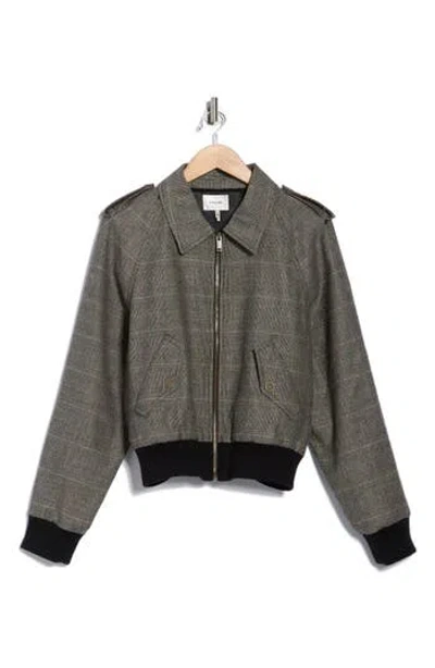 Frame Modern Plaid Bomber Jacket In Multi