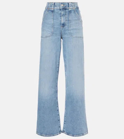 Frame Modern Pocket High-rise Wide-leg Jeans In Trbt