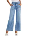 Frame The Lax Frayed High Waist Flare Jeans In Carpenter