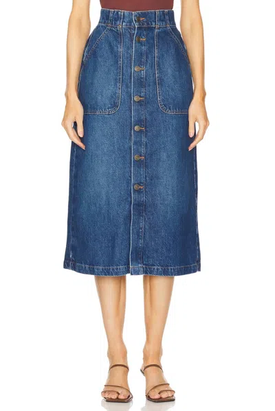 Frame Modern Pocket Midi Skirt In October In Multi