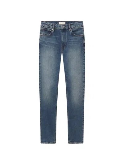 Frame Modern Straight Faded-effect Jeans In Blue