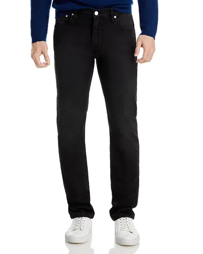 Frame Mens Vortex The Modern Straight-leg Faded-was Denim Jeans In Black