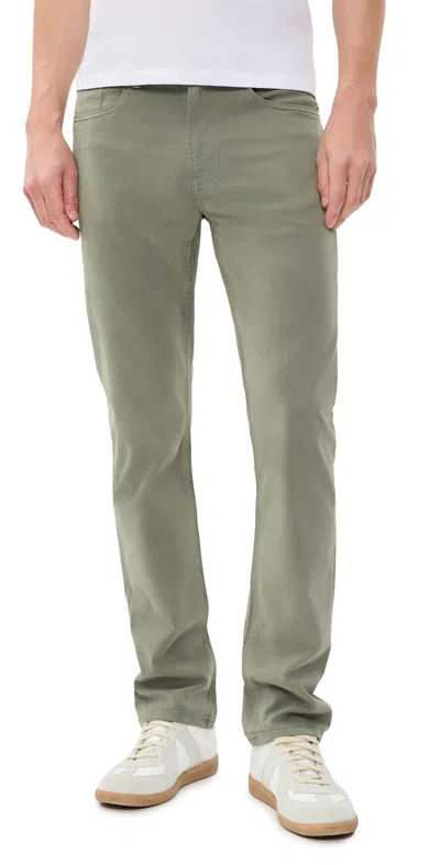 Frame Modern Straight Jeans Antique Military Khaki In Green