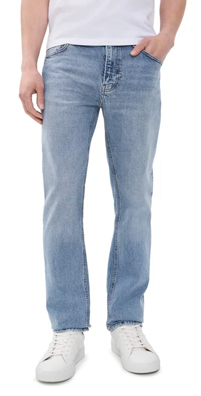 Frame Modern Straight Jeans Layover In Blue